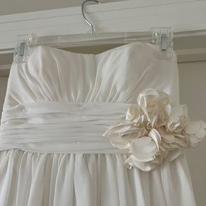 White floor length dress